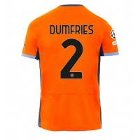 Camisa de Futebol Inter Milan Denzel Dumfries #2 Equipamento Alternativo 2023-24 Manga Curta